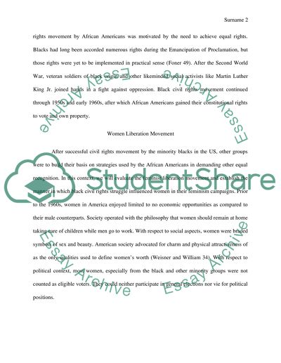 Liberation Movements for Minority Groups in the 1960s