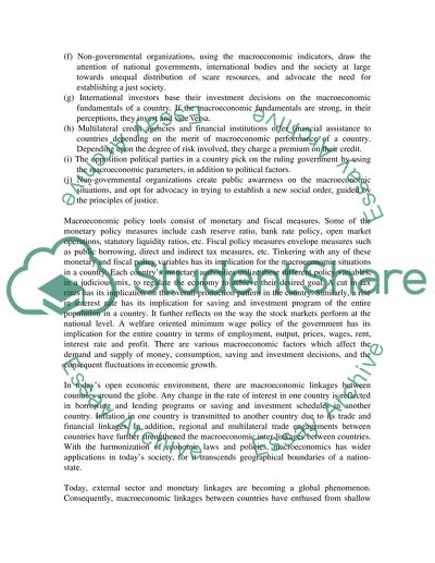 Macroeconomics in Todays Society