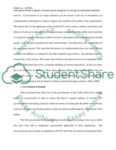 Irish E-Government Initiative as a Threat to Individual Liberties