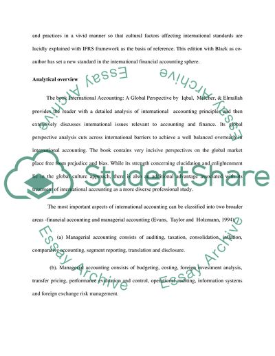 The Global Perspectives on International Accounting
