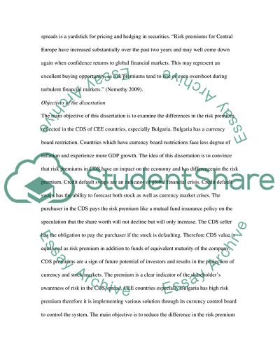 The Credit Default Swap of Central East European Countries