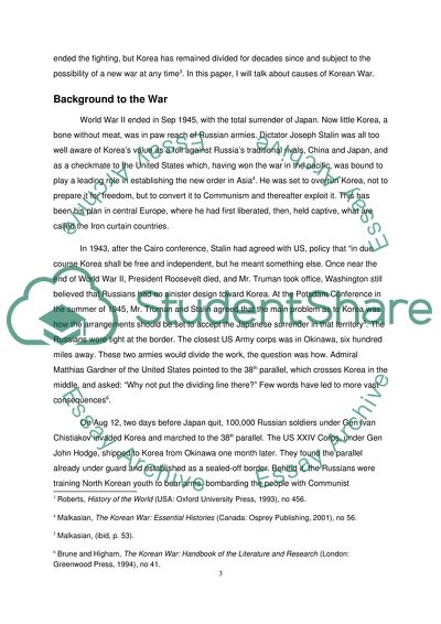 What caused the korean war