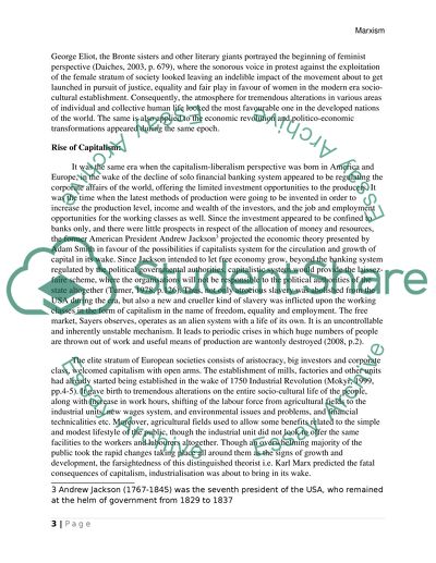 Marxist Philosophical Evaluation of Capitalism Rise