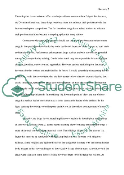 What should happen to athletes who use PEDS (performance enhancing drugs) Why