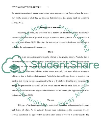 Psychoanalytical Theory and Determinism versus Choices