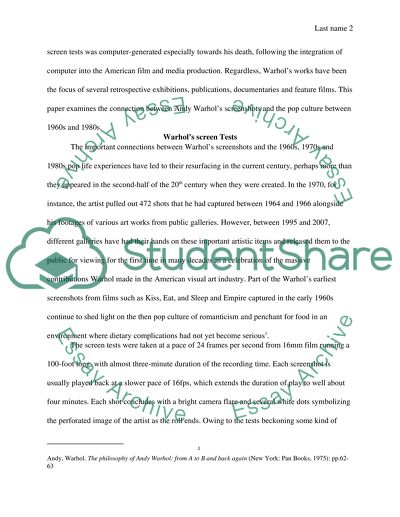 Andy Warhol and His Screen Tests