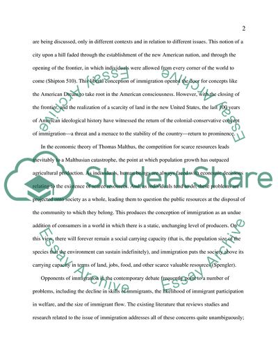Immigration as One of the Most Controversial Topics in the American Political Discourse Today