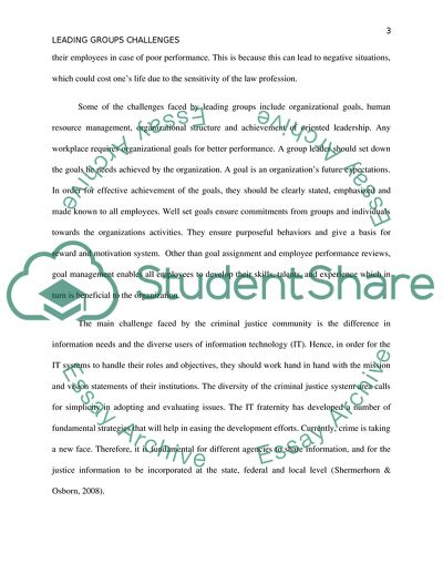 Leading Groups Challenges