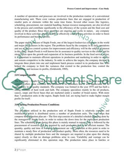 Process Control and Improvement