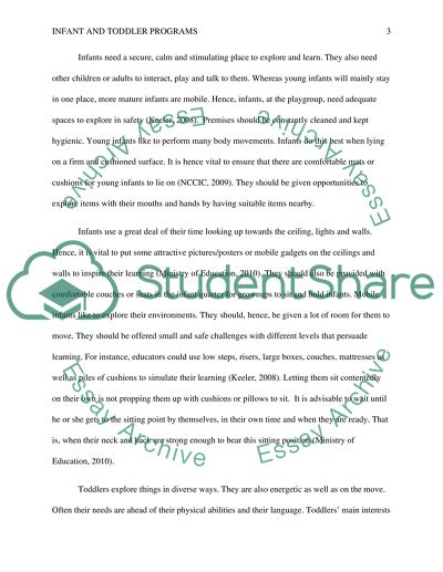 Infant and Toddler Programs