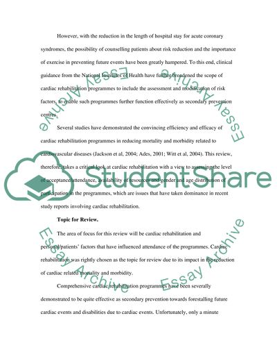 Coronary Heart Diseases Rehabilitation