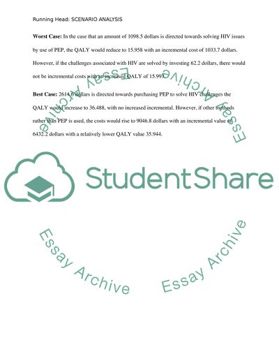 Economic evaluation (comparing scenarios)