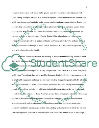 Unrealistic Optimism: Good or Bad