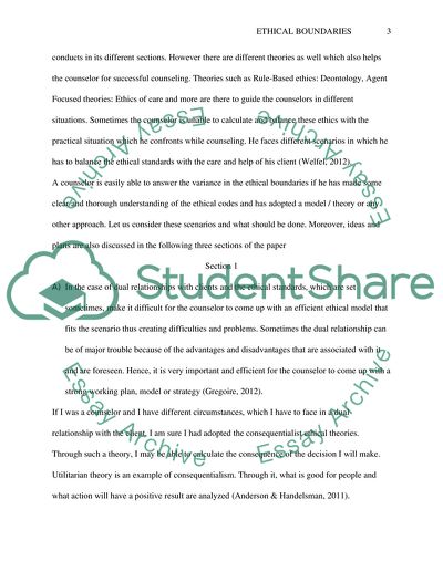 Counselor Ethical Boundaries and Practices