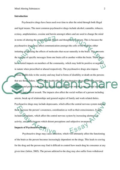 Impact of Mind-Altering Substances