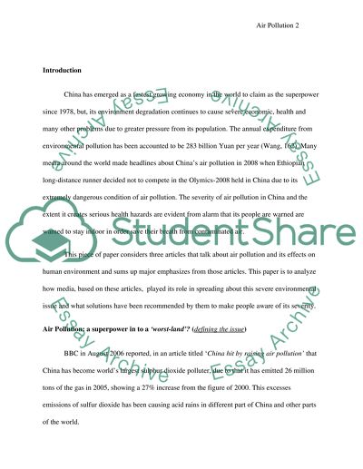 Air Pollution in China