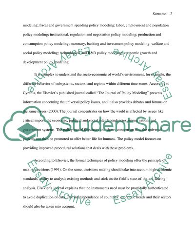 Is Policy Modeling an Art or a Science