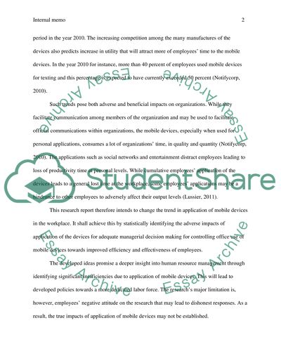 Mobile devices in the workplace