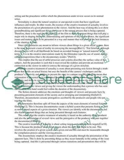 Creative Treatment of Actuality