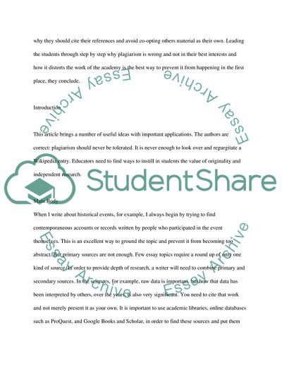 Plagiarism as a Terrible Scourge Affecting Many Peoples Educative Possibilities