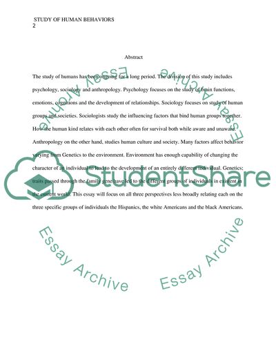 An Interdisciplinary Study of Human Behavior