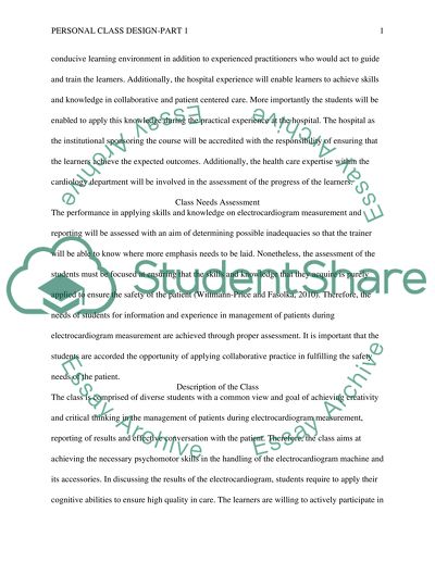 Personal Class Design Project