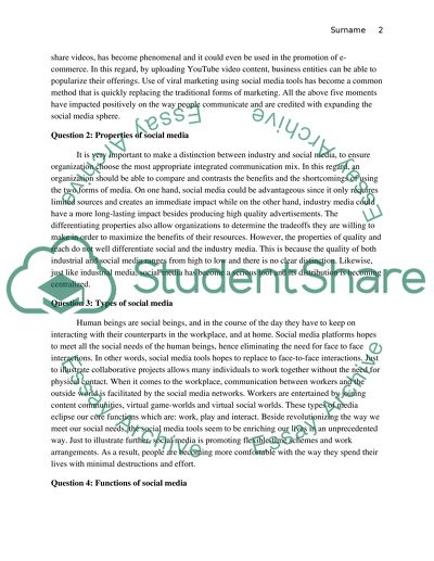 Properties of social media