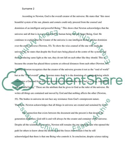 Isaac Newton on essence of God