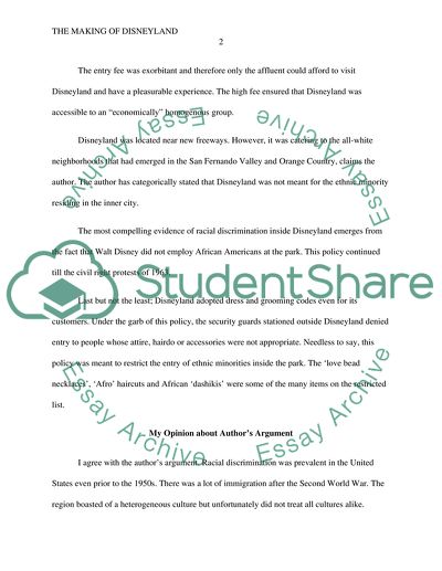 The Making of Disneyland Essay Example | Topics and Well Written Essays ...