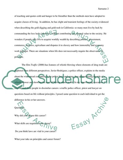 Analysis of the Film Traffic