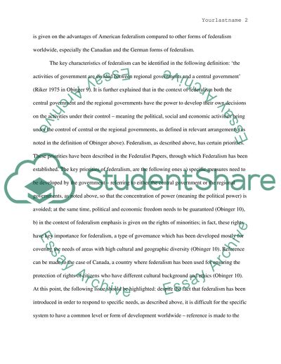 How Exceptional is or was the American Federalism Compared to Canada and Germany federalism
