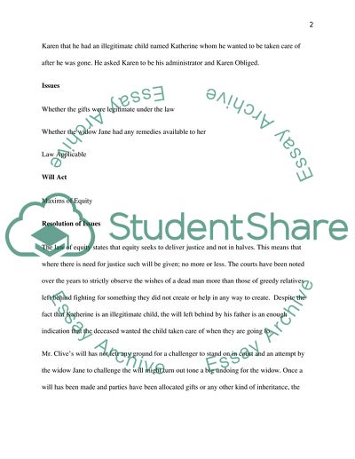 Equity and Trusts Law