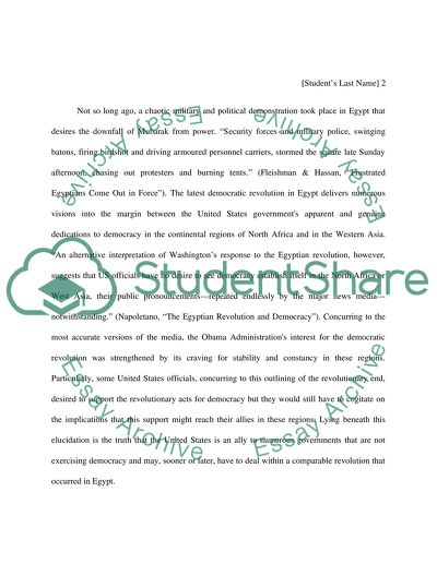 The Democratic Revolution in Egypt