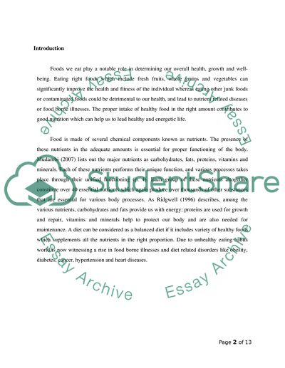Nutrition Related Diseases