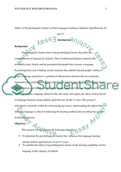 Effects of Psycholinguistic Factors on Students Aged Between 10 and 15