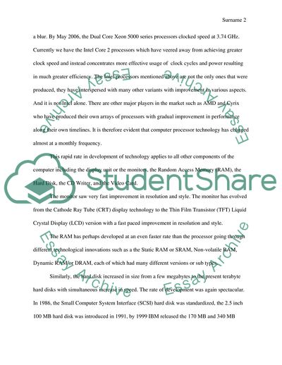 The Rate of Development of Computer Technology