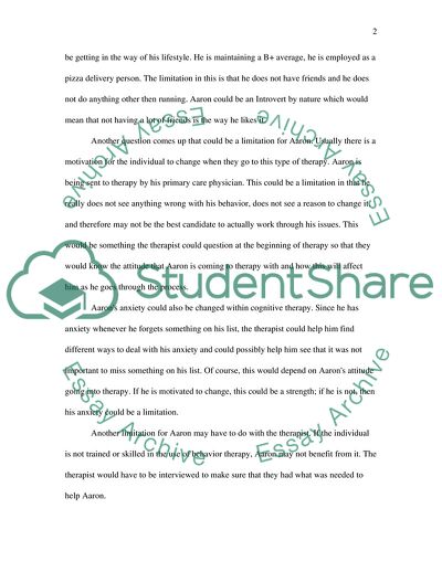 A Behavior Cognitive Approach