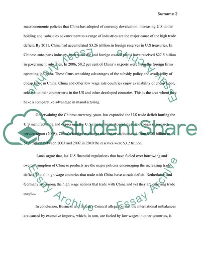 Dose Trade with Low-Wage Countries Cause a trade Deficit in the High-Wage Country