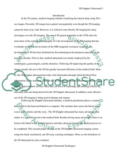 3D Doppler Ultrasound