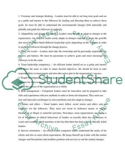 Leadership Competencies