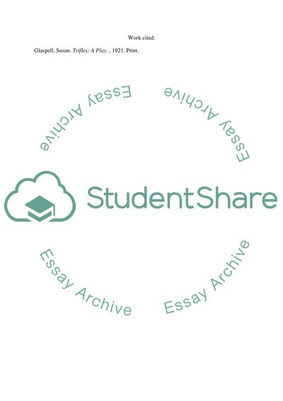 Symbolism in Trifles