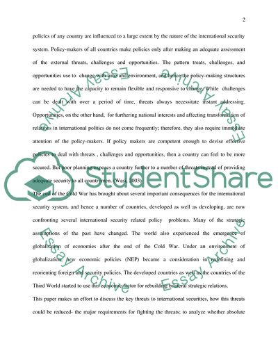 Transforming International Security