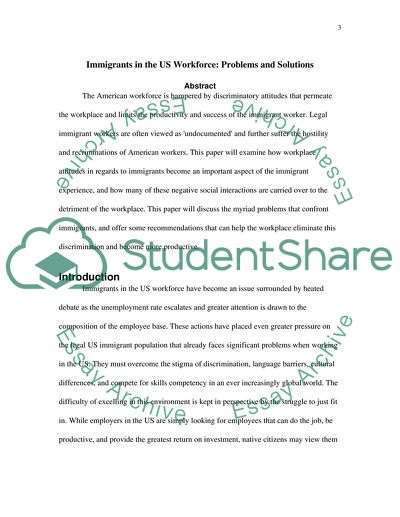 Immigrants in the US Workforce