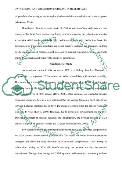 Data Mining and Prediction Modeling in Health Care