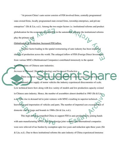 Chinas Economic Boom: Automobile Industry