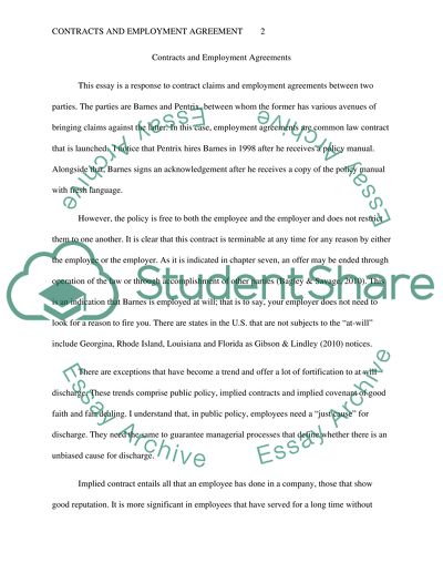 Contracts and Employment Agreements