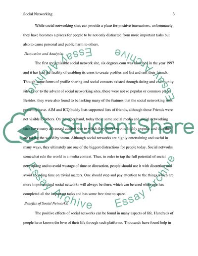 Social Networking Distracts People