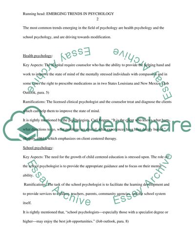 Emerging Trends in Psychology