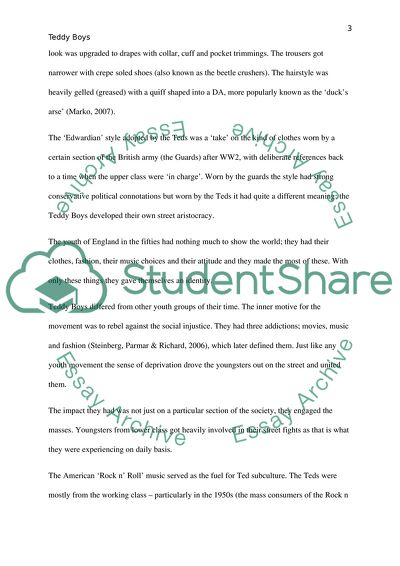 The Teddy Boy Subculture