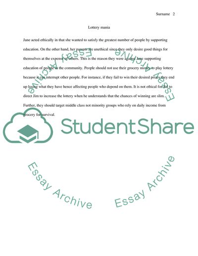 Unethical Sales and Lottery Mania